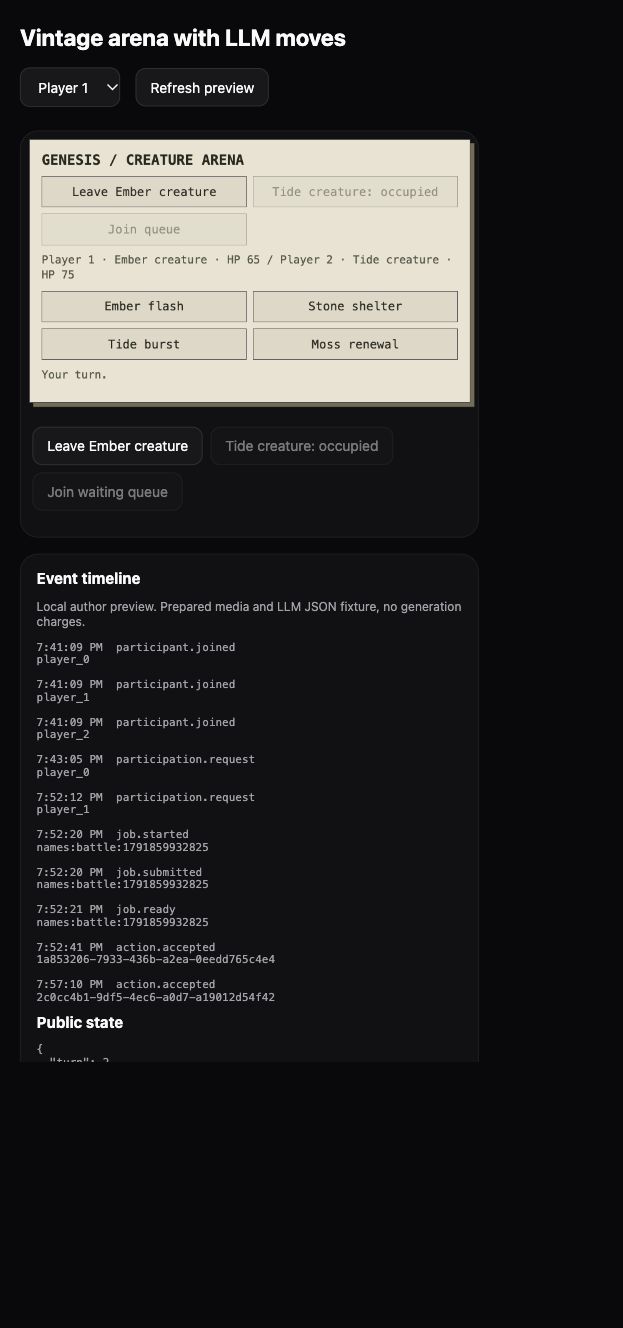 Vintage arena mobile author preview using prepared move data