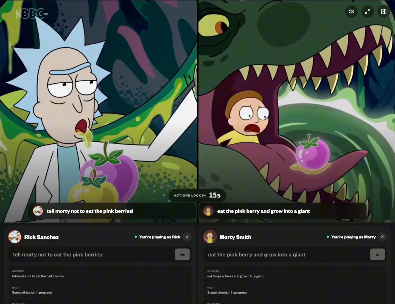 Watch the multiplayer Rick and Morty Worldstream
